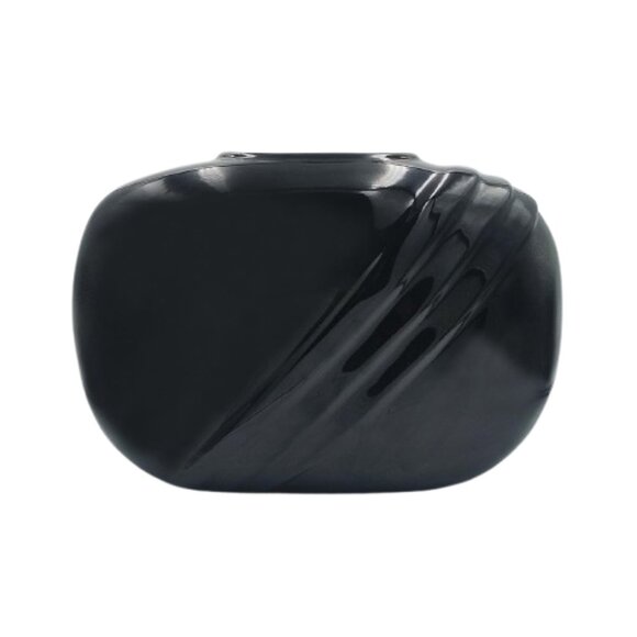 1980s Gorgeous Black Vase by Haeger in Ceramic. Made in Usa - Picture 1 of 7